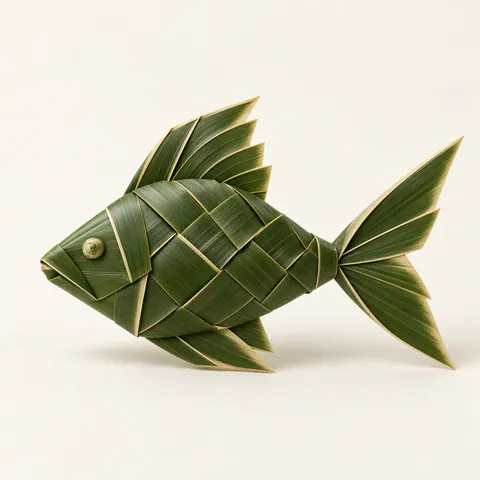 Coconut Leaf Fish Ornament