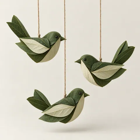 Set of 3 Hanging Birds