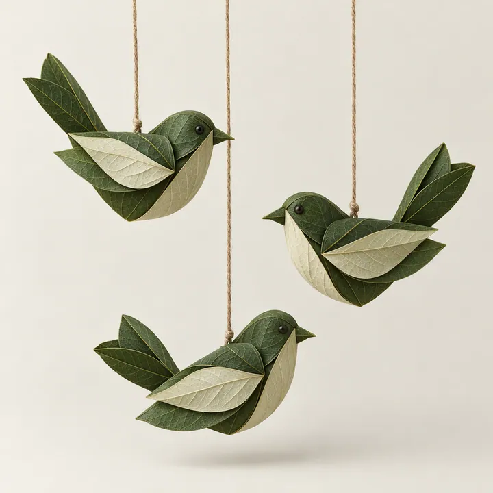 Set of 3 Hanging Birds